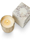 Winter White Small Boxed Crackle Glass Candle