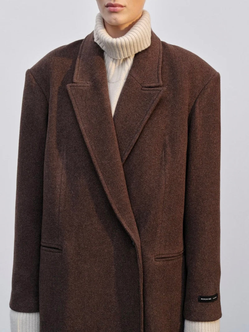 Drew Coat in Brown