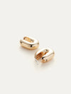 Puffy U-Link Earrings in Gold