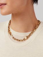 Art Heart Chain Necklace in Gold