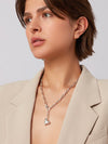 Puffy Heart Necklace in High Polish SIlver