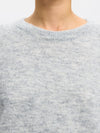 Lulu Knit O-Neck Sweater in Light Grey