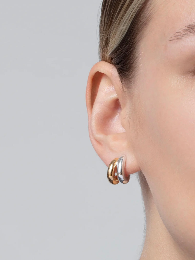 Mini Florence Earrings in Two-Tone