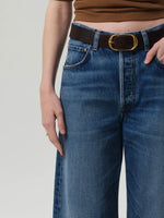 Ayla Raw Hem Crop in Chaya