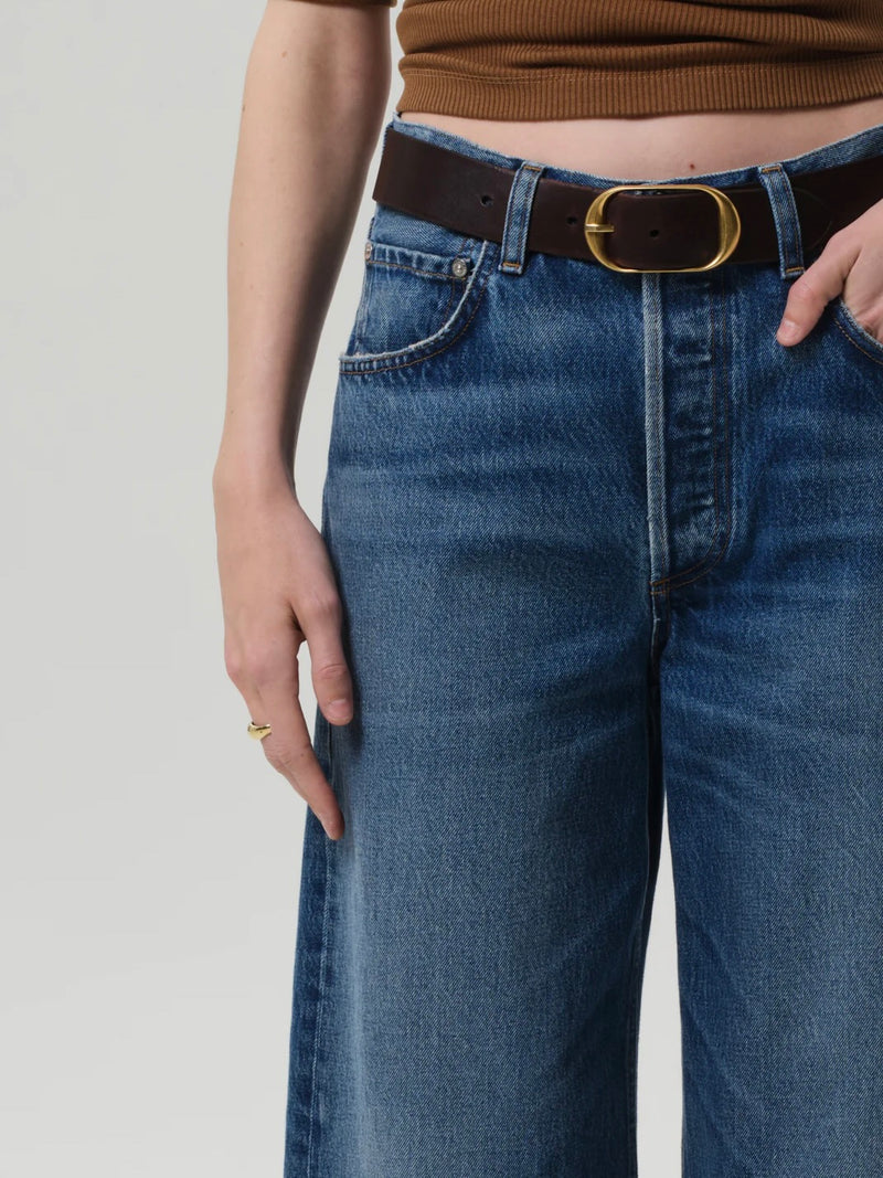 Ayla Raw Hem Crop in Chaya