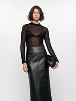Kaia Spot Mesh Top