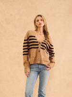 Stanley Cardigan in Acorn Stripe