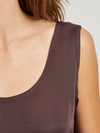 SIlvie Satin Scoop Neck Tank