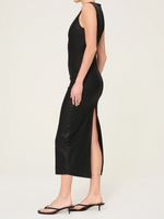 Esme Dress in Black Coated