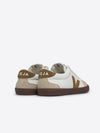 Volley Leather Shoe in White Tent Bark