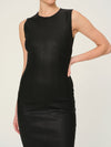 Esme Dress in Black Coated