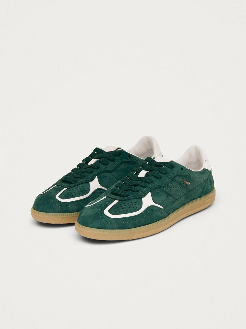 Rife Leather Sneakers in Forest Green
