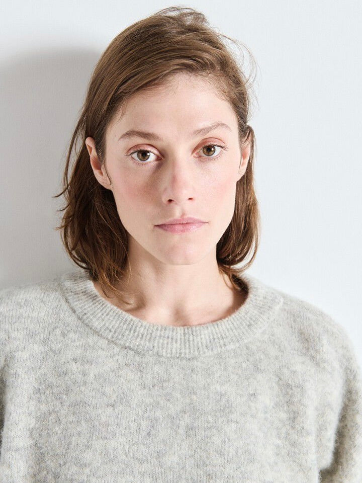 Vitow Knit Jumper in Gris Clair Chine