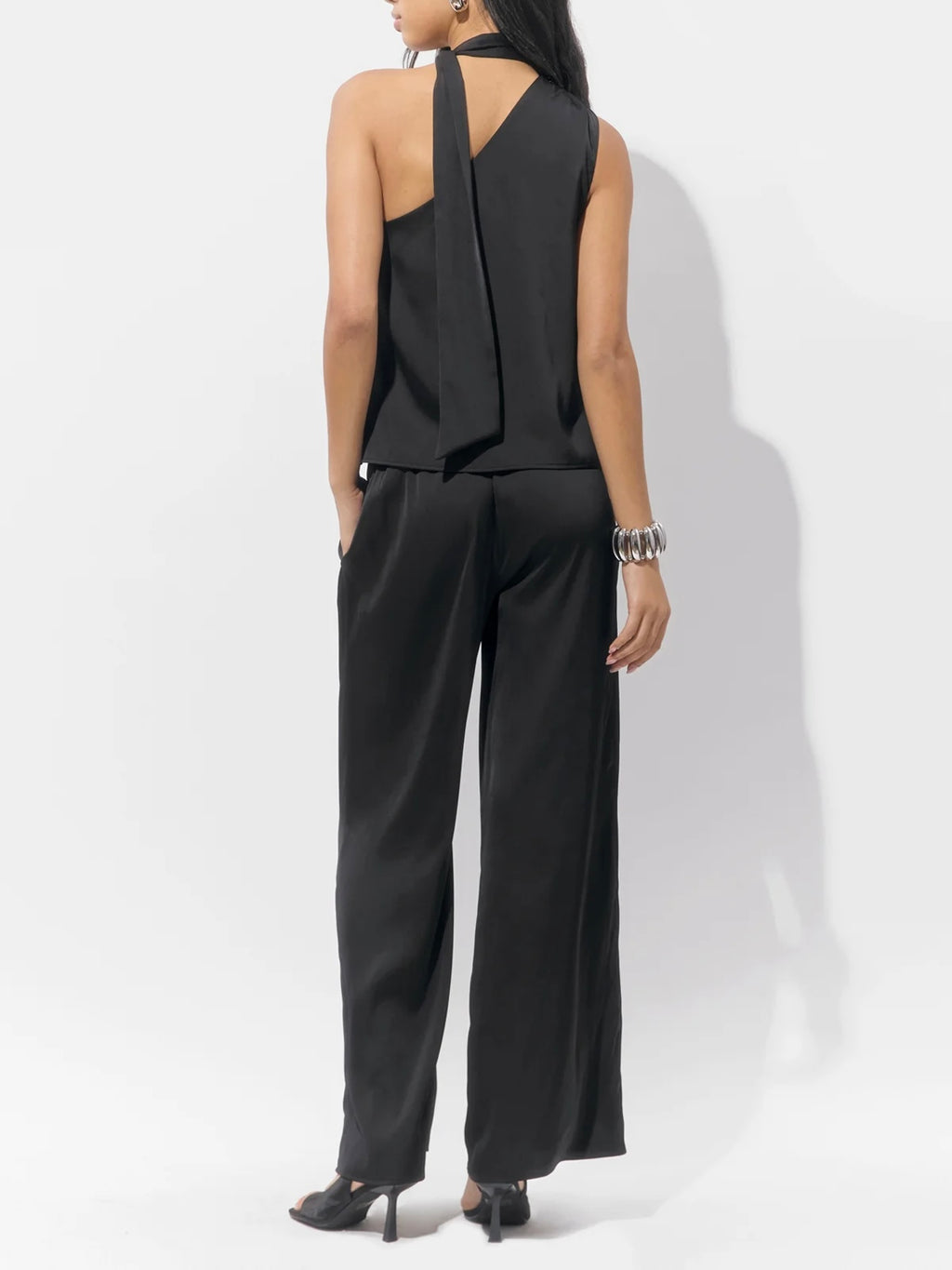 Lisette Scarf Top in Black