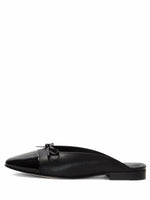 Ballet Mule Open Back Ballerina Flat in Black