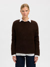 Gabriella Knit O-Neck Sweater in Delicioso Melange