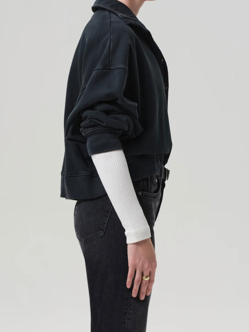 Mirelle Funnel Neck Sweater in Charcoal