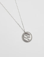 Rose Coin Chain in Silver