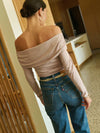 Mika Off Shoulder Top in Whisper