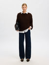 Gabriella Knit O-Neck Sweater in Delicioso Melange