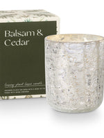 Balsam & Cedar Small Boxed Crackle Glass Candle