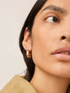 Puffy U-Link Earrings in Gold