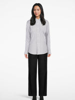 AM To PM Boyfriend Shirt in Eclipse Stripe