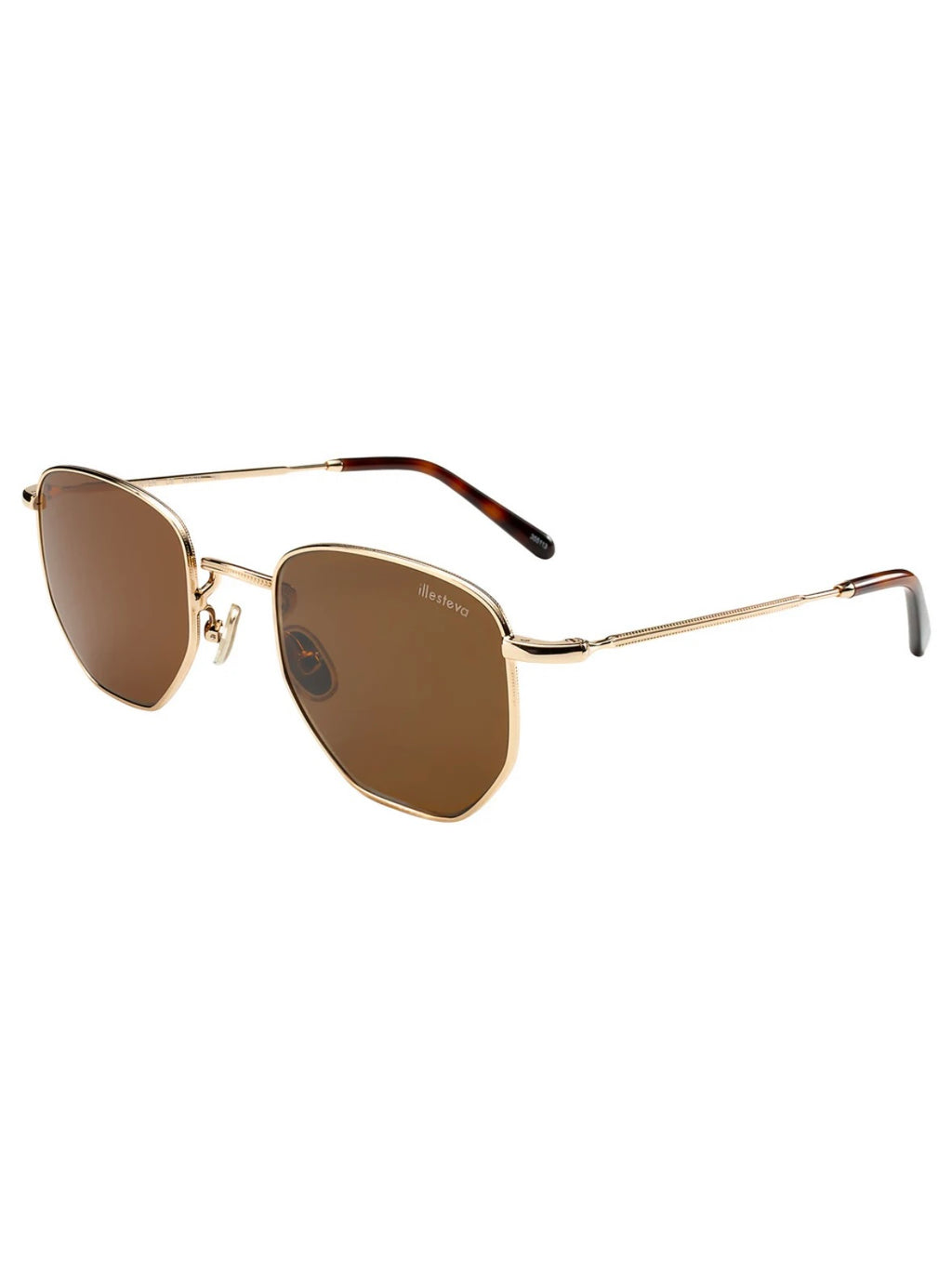 Hunter Sunglasses in Gold w/ Brown Lenses