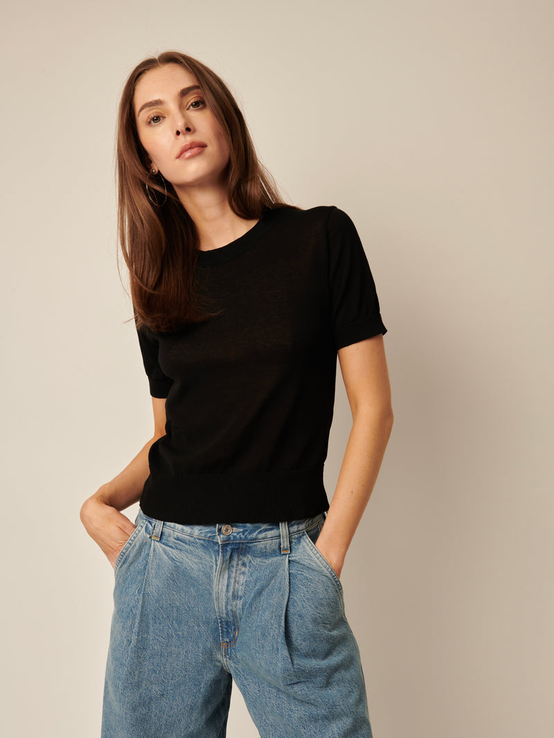 Kaia Knit Crew Neck Tee