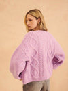 Kristian Open Cardigan in Hazy Lilac