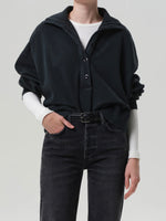 Mirelle Funnel Neck Sweater in Charcoal