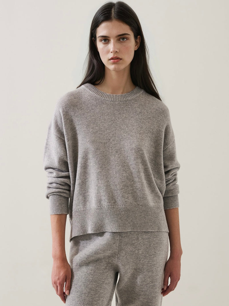 Xfine Merino Cashmere Relaxed Knit in Flannel