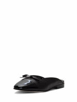 Ballet Mule Open Back Ballerina Flat in Black