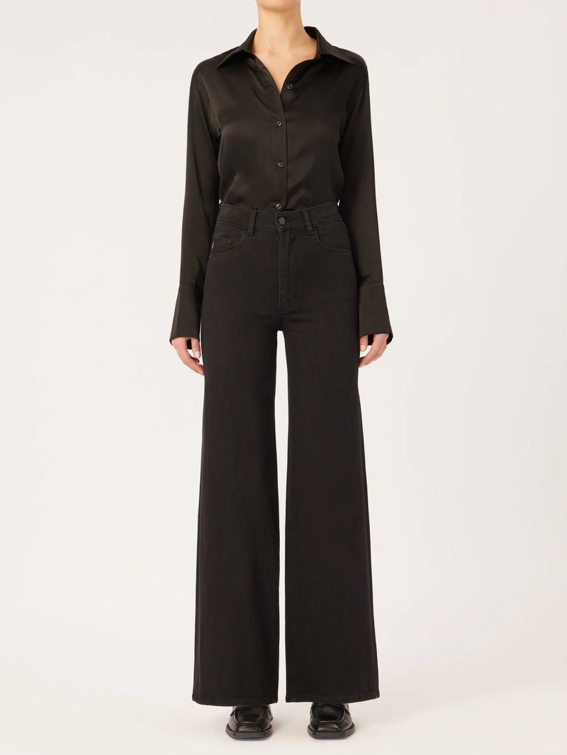 Hepburn Wide Leg in Jet Black