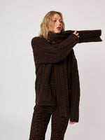 Zaire Cable Knit Scarf Coatigan