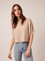 Reyna Knit Tee in Latte