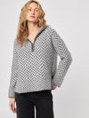 Dominic Quarter Zip Knit in Hiver Gris
