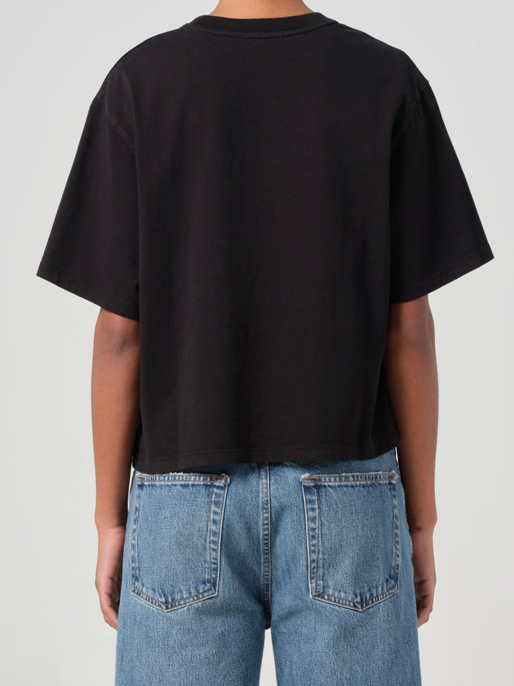 Sulma Drop Shoulder Tee in Black