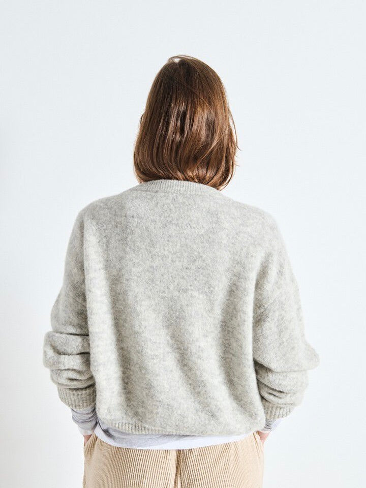 Vitow Knit Jumper in Gris Clair Chine