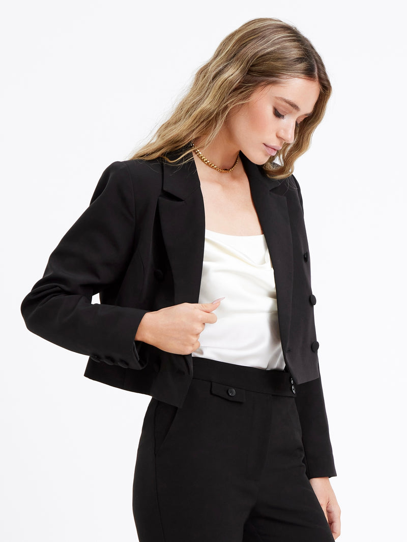 Gretchen Double Breasted Crop Blazer