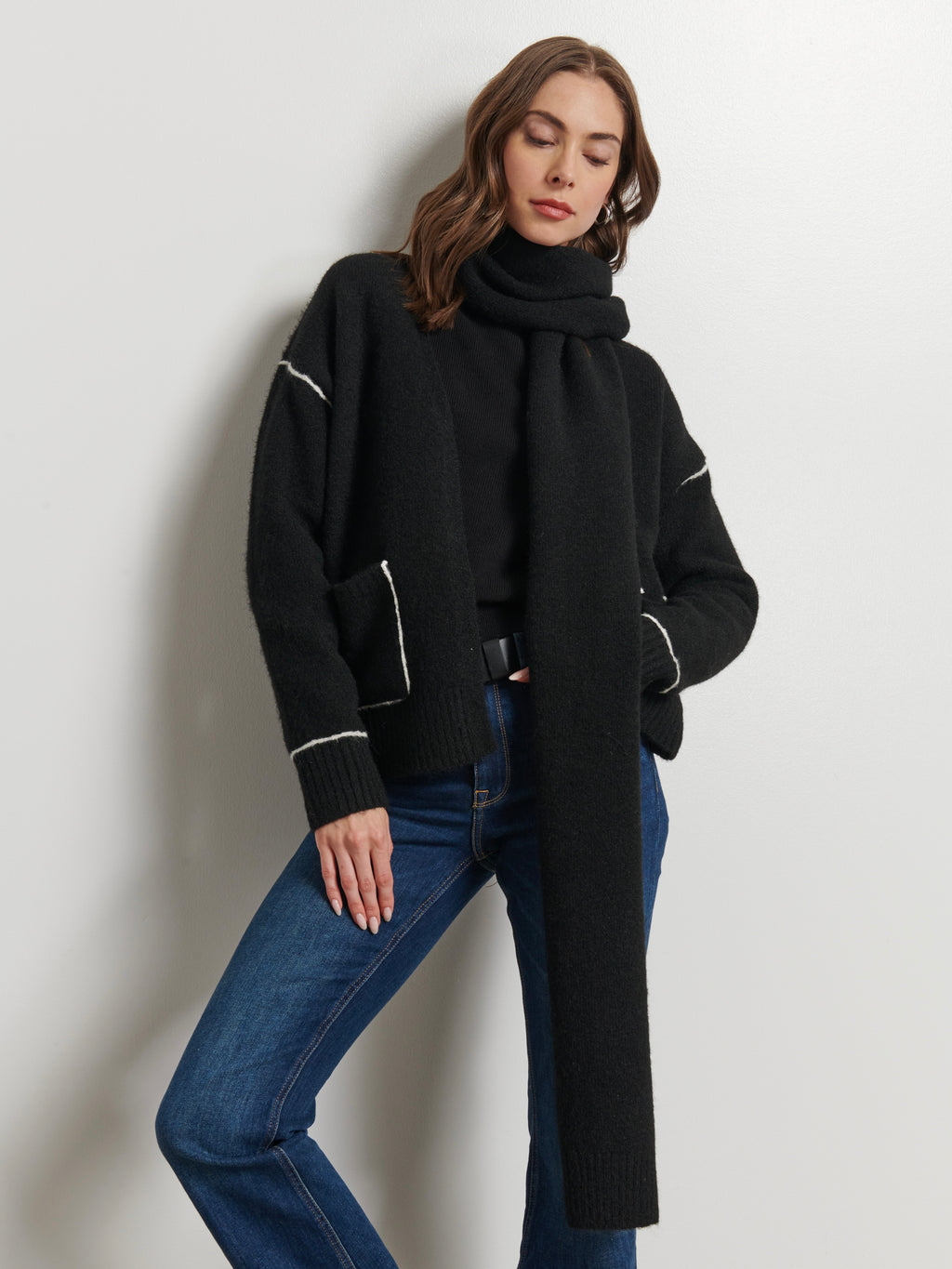 Paris Scarf Cardigan