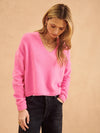 Dalton V-Neck Sweater in Wild Orchid