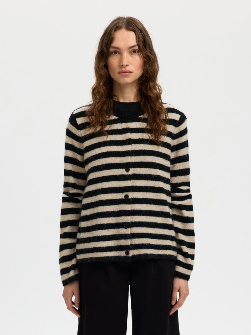 Lulu Knit Cardigan in Black Birch