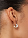 Tome Mini Hoops in Silver