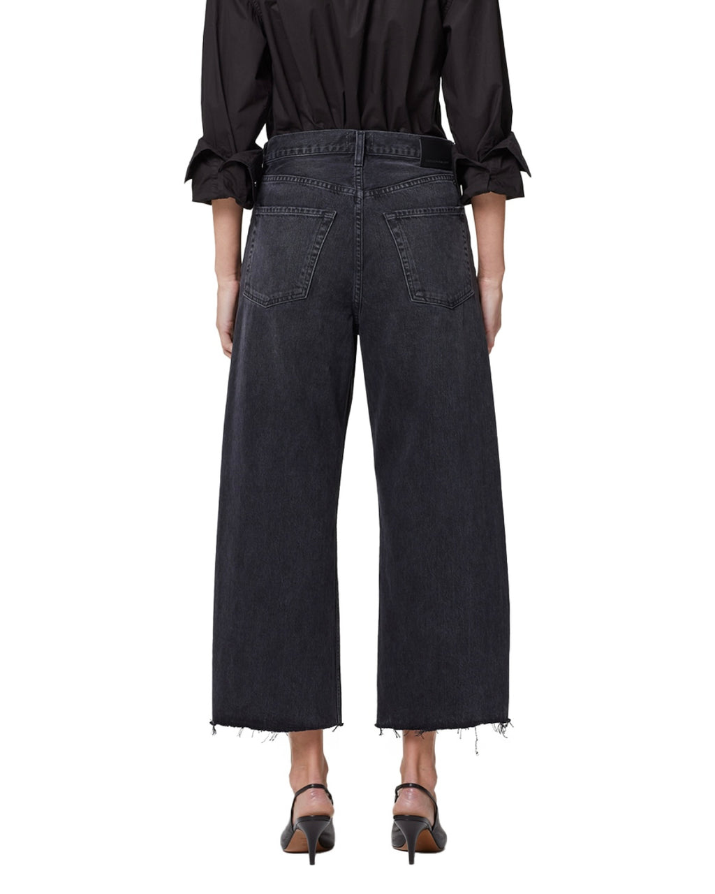 Ayla Raw Hem Crop in Bronson