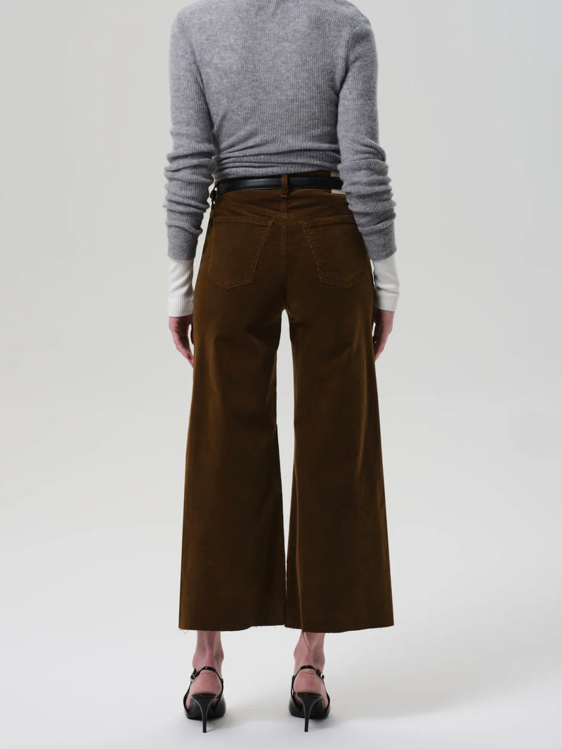 Lyra Wide Leg Crop Corduroy in Manuka