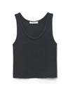 Blondie Rib Tank in True Black