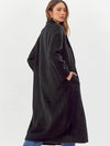 Bryce Brushed Oversized Coat in Black