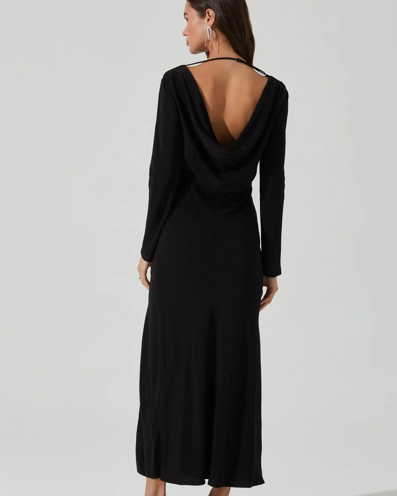 Decima Cowl Neck Maxi Dress