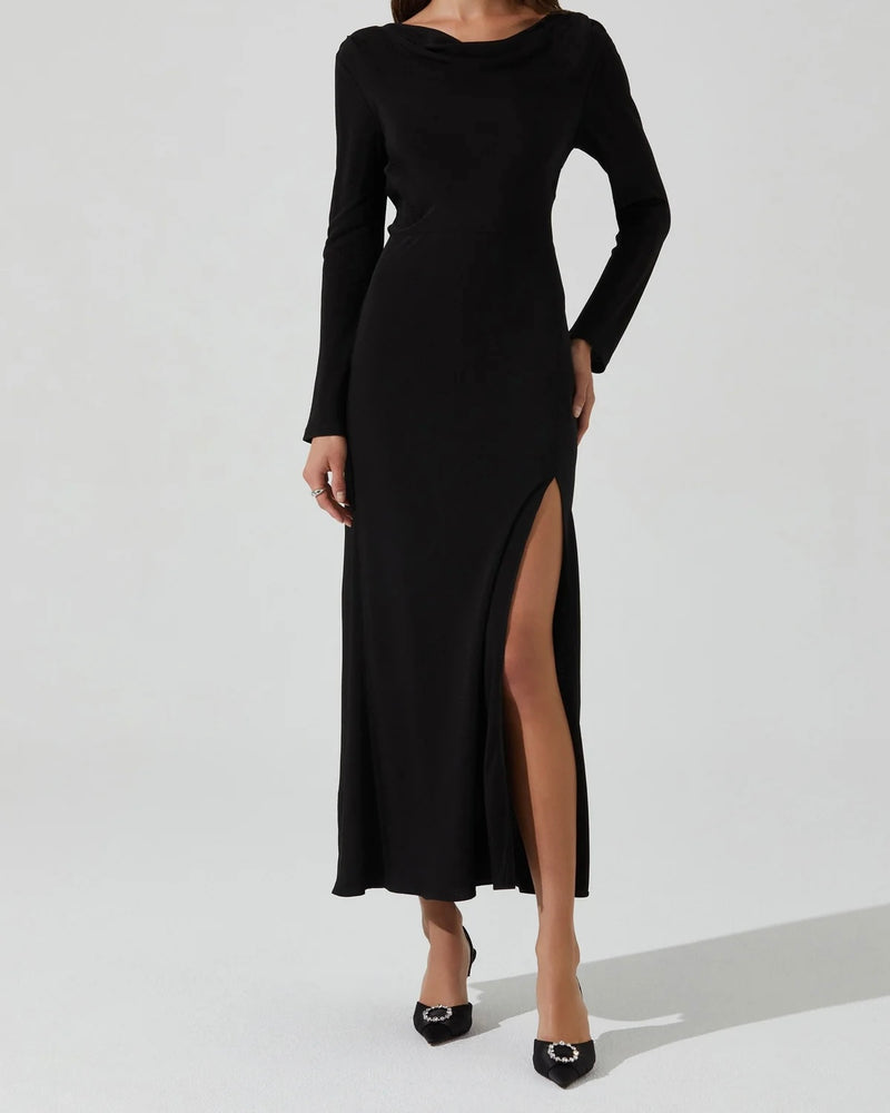 Decima Cowl Neck Maxi Dress